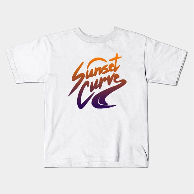 sunset curve Kids T-Shirt by yazriltri_dsgn